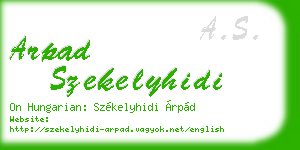 arpad szekelyhidi business card